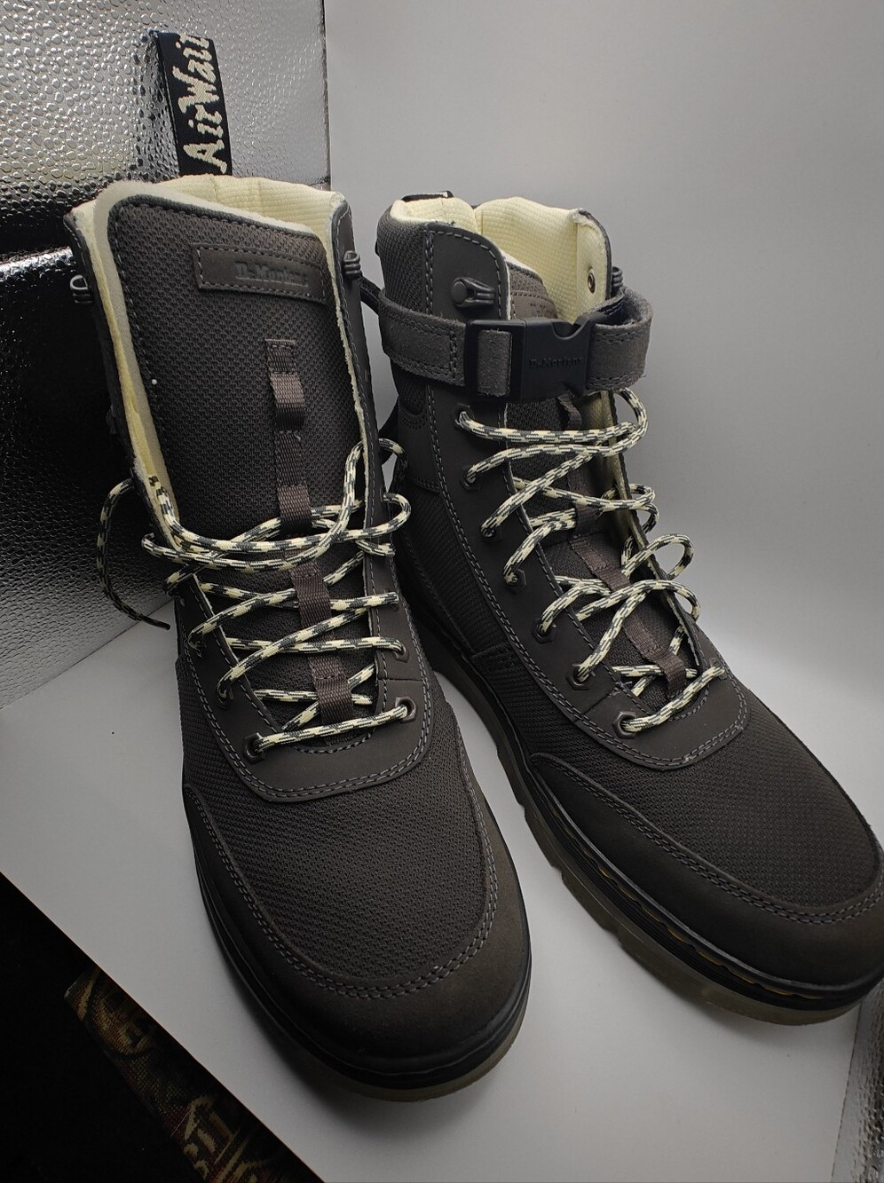 Dr. Martens Combs Tech Gun Metal Grey Mens  13 New In Box